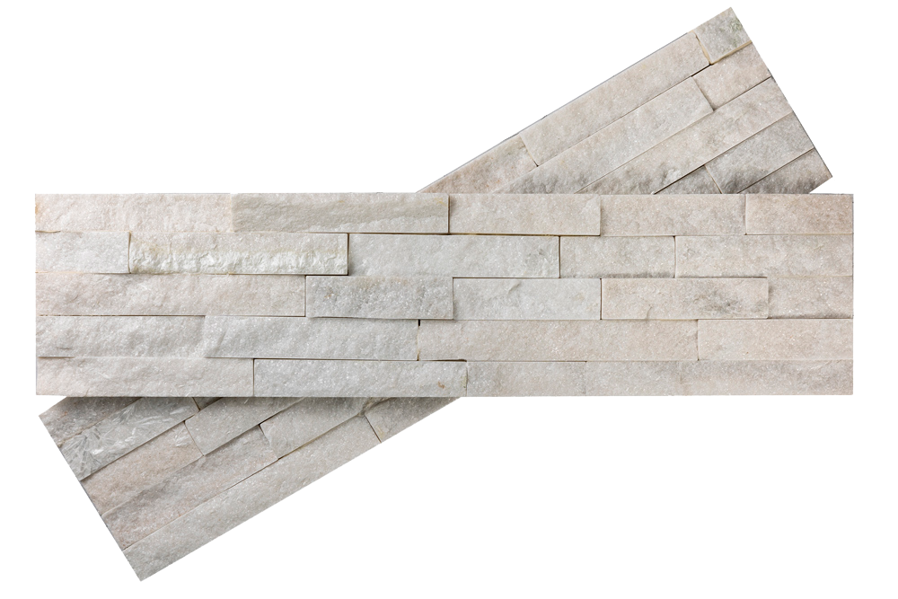 3D панель White Quartz Classic RKS SLATE - белый кварцит для камина