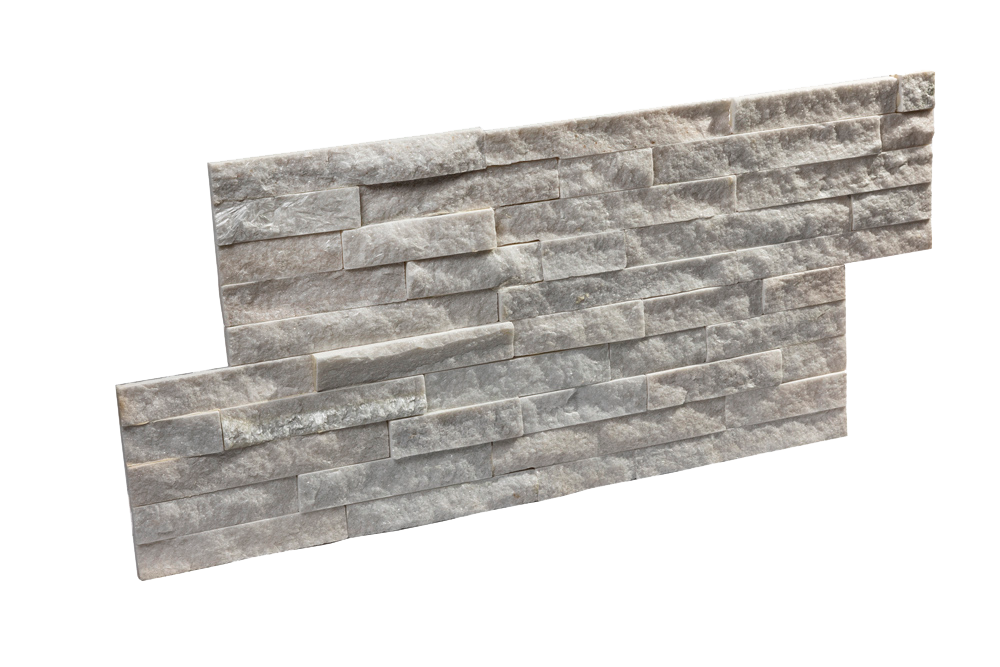Текстура белого кварцита 3D панели RKS SLATE White Quartz Classic, крупный план