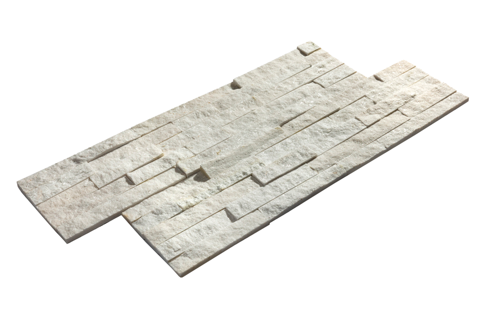 Текстура белого кварцита 3D панели RKS SLATE White Quartz Classic, крупный план