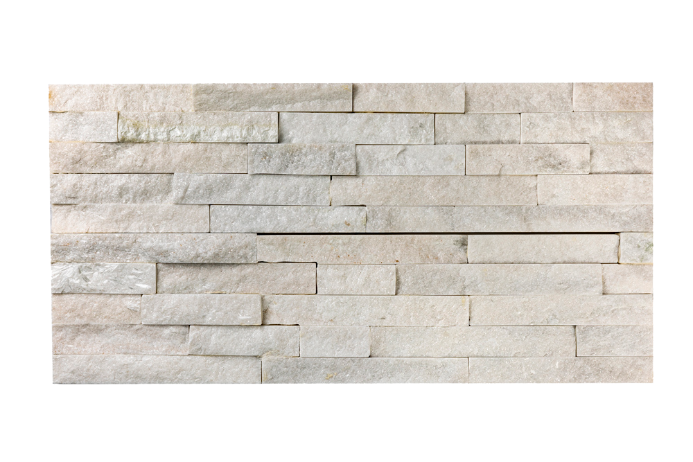 Текстура белого кварцита 3D панели RKS SLATE White Quartz Classic, крупный план