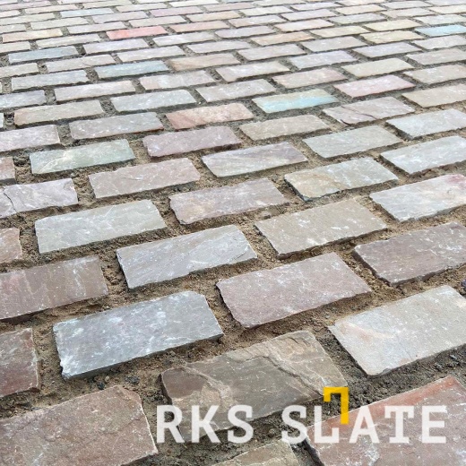 RKS Slate Belgian Multi 200х100 мм. Прочная тротуарная плитка и плитка для пола из натурального песчаника. Лучшая цена на плитку из камня известняк