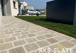 Брусчатка RKS Slate Belgian Yellow 100х100 мм