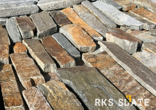 Натуральный камень для фасада RKS SLATE Multi Quartz Strips