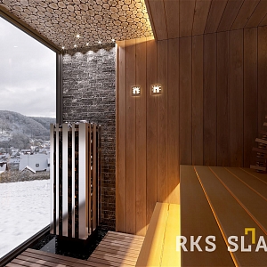 Камень для отделки бани возле печки 3D панели RKS SLATE Кварцит Black Quartz Classic — RKS SLATE