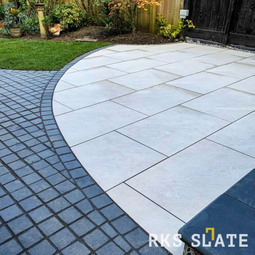 RKS Slate Belgian Black Limestone 200х100 мм. Прочная тротуарная плитка и плитка для пола из натурального известняка. Лучшая цена на плитку из камня известняк