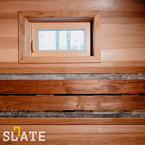 Отделка бани — отделка бань камнем 3D панели RKS SLATE Кварцит Black Quartz Classic