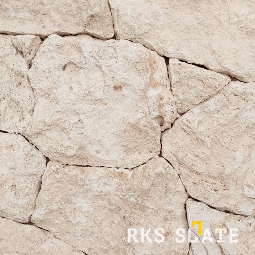 Облицовочный камень для фасада RKS SLATE Ivory Travertine Loose