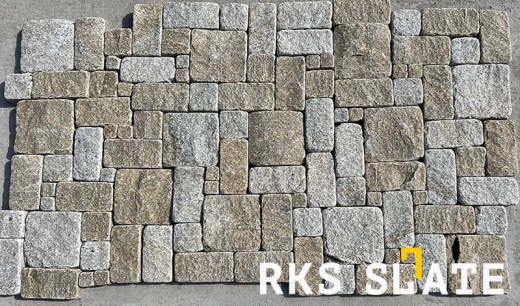 Камень для облицовки камина RKS SLATE Sesame Yellow Quartz Temple