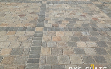 Гранитная брусчатка RKS Slate Vermont 200х200 мм: Солнечное Преображение Вашего Частного Дома