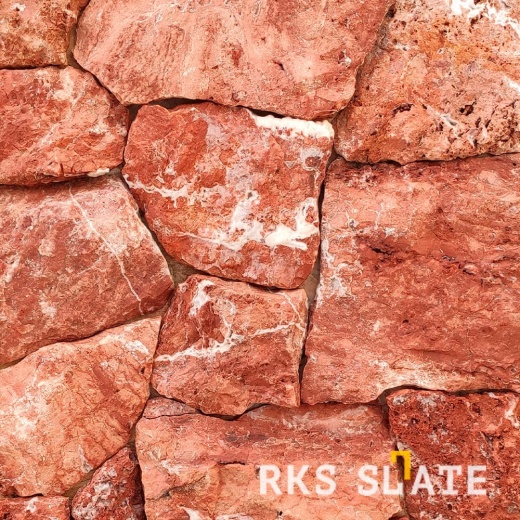 Облицовочный камень для фасада RKS SLATE Red Travertine Loose