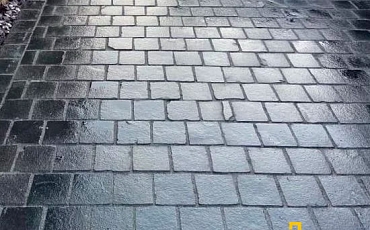 Натуральная каменная брусчатка RKS Slate Belgian Black: элегантность черного цвета в деталях