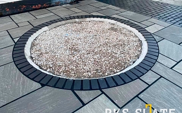 Натуральная каменная брусчатка RKS Slate Belgian Black: элегантность черного цвета в деталях