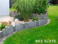 Серый Палисад из камня, Belgian Grey, колотый, 100х100х1000 мм из натурального камня песчаник