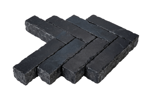 Брусчатка RKS Slate Belgian Black Паркет 200х50 мм. Прочная тротуарная плитка из натурального известняка. Лучшая цена на плитку из камня известняк