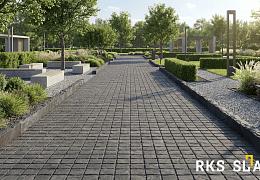 Бордюр (поребрик) из камня, Belgian Black, колотый, 50х1000 мм
