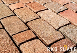 Гранитная брусчатка RKS Slate Vermont, галтованная 200х100 мм