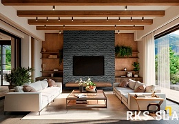 Облицовочный камень RKS SLATE Chittor Black Limestone Strips
