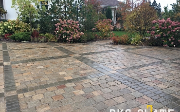 Гранитная брусчатка RKS Slate Vermont 200х200 мм: Солнечное Преображение Вашего Частного Дома