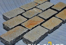 Брусчатка RKS Slate Belgian Yellow 100х100 мм