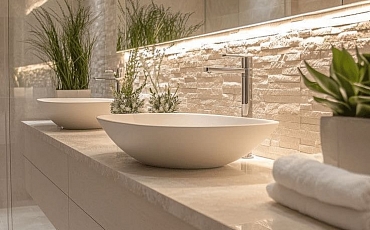 Натуральный камень в ванной комнате: эстетика SPA-зоны