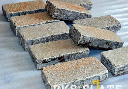 Брусчатка RKS Slate Belgian Yellow 100х100 мм
