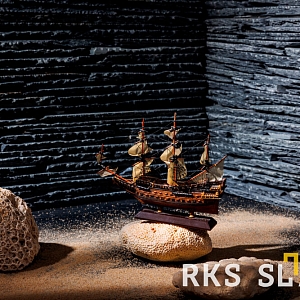Декоративный камень в отделке интерьера 3D панели RKS SLATE Сланец Black Waterfall Rockface