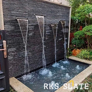 Декоративный камень на стену 3D панели RKS SLATE Сланец Black Waterfall Rockface