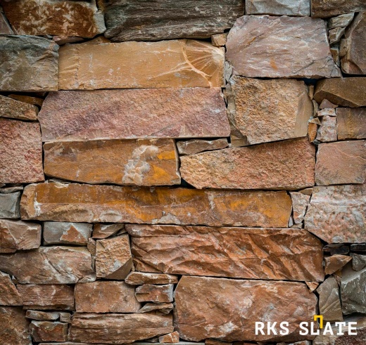 Натуральный камень для фасада RKS SLATE Beige Quartz Strips