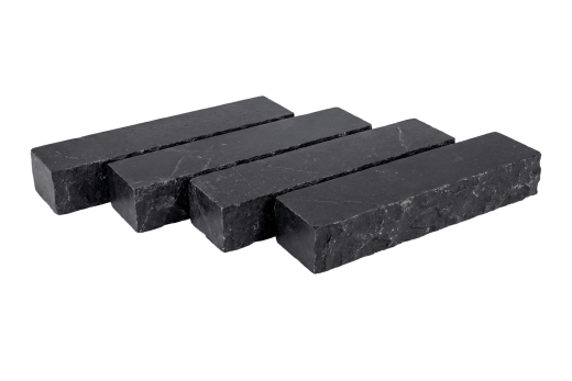 Брусчатка RKS Slate Belgian Black Ригель 320х80 мм. Прочная тротуарная плитка из натурального известняка. Лучшая цена на плитку из камня известняк