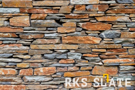 Натуральный камень для фасада RKS SLATE Multi Quartz Strips