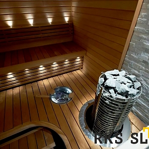 Отделка бань камнем — 3D панели RKS SLATE Кварцит White Quartz Classic