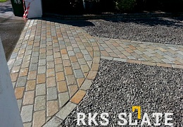 Брусчатка RKS Slate Belgian Yellow 100х100 мм